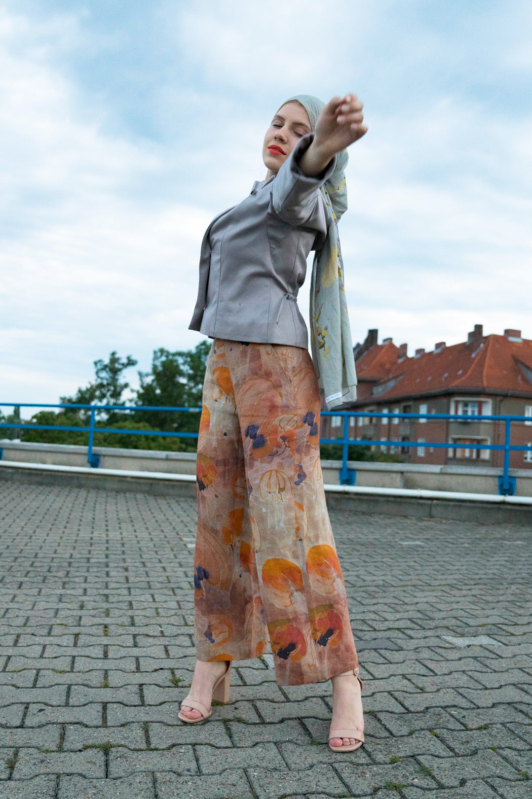Orange Culottes Linen L, XL