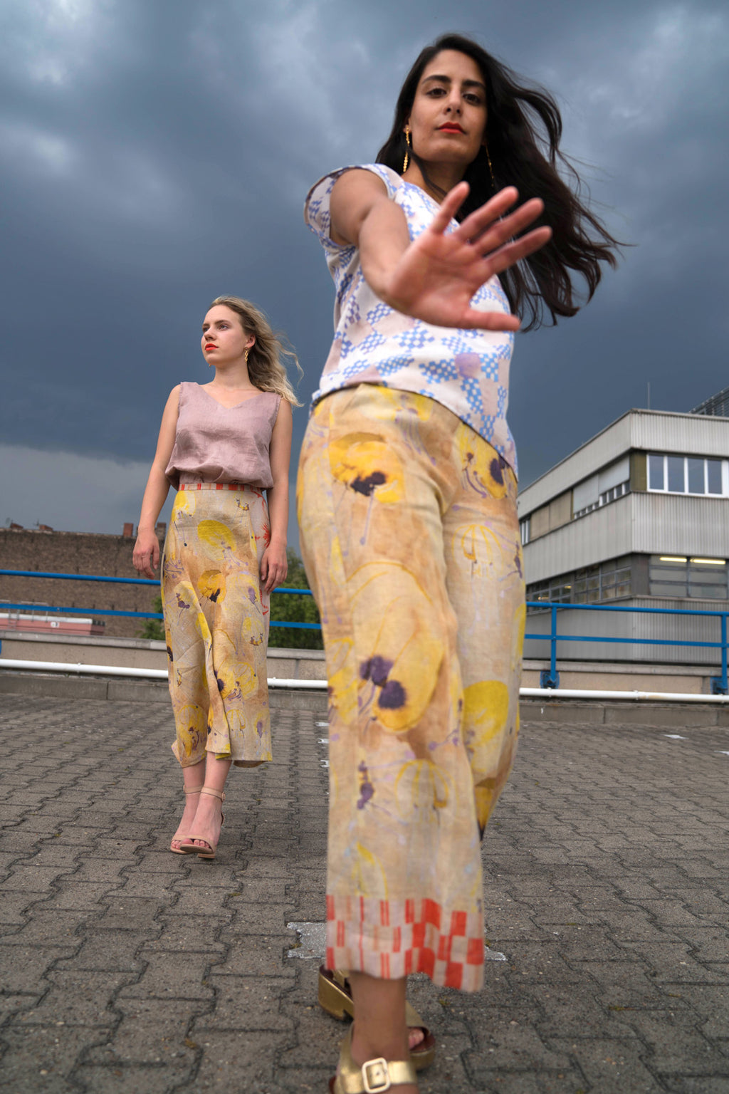 Linen Summer Culottes made in Berlin CLARA KAESDORF