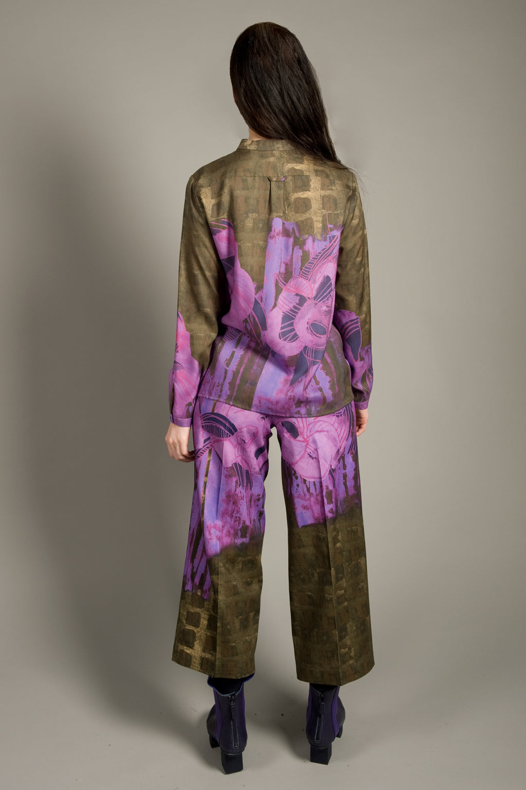 Shirt Floral Print Magenta