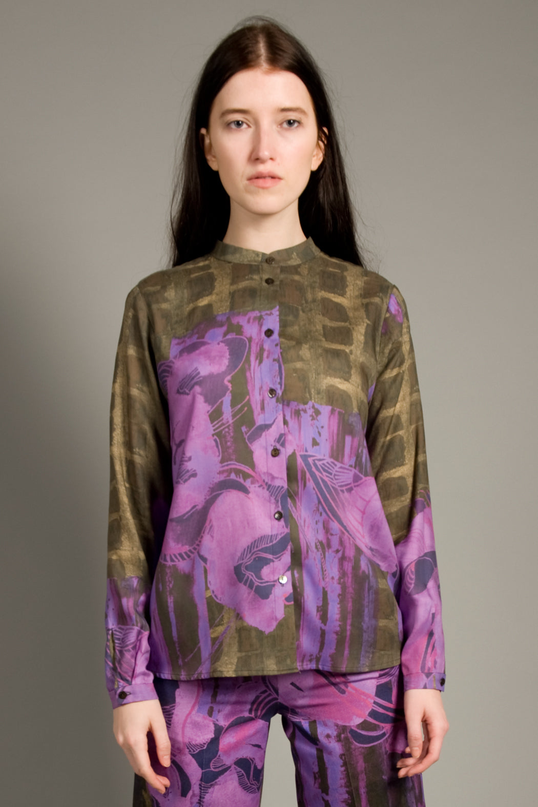 Shirt Floral Print Magenta