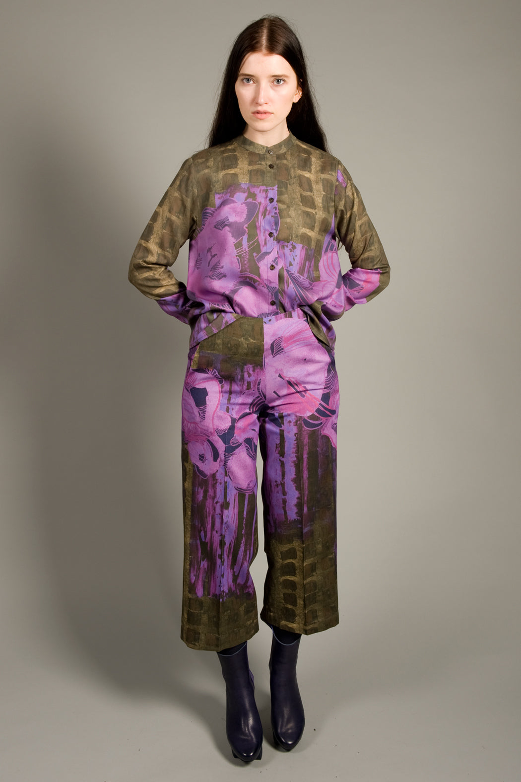 Shirt Floral Print Magenta