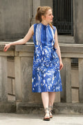 floral summer dress blue