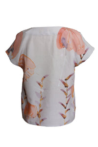 Summer blouse orange jellyfish CLARA KAESDORF