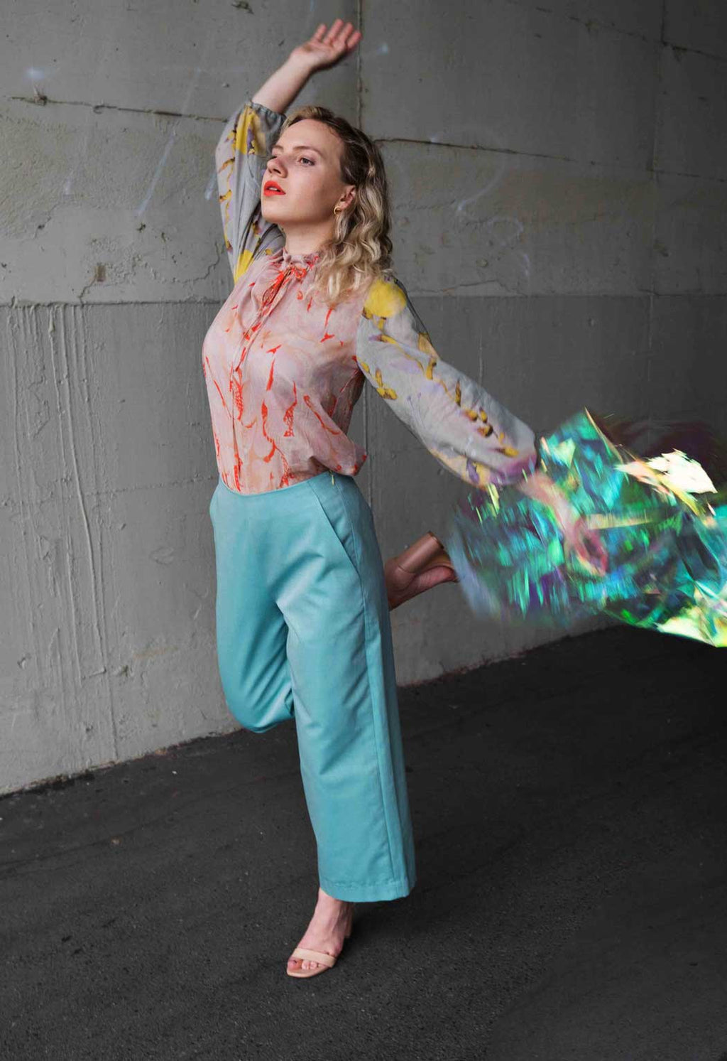 Gauzy Cotton Blouse Printed