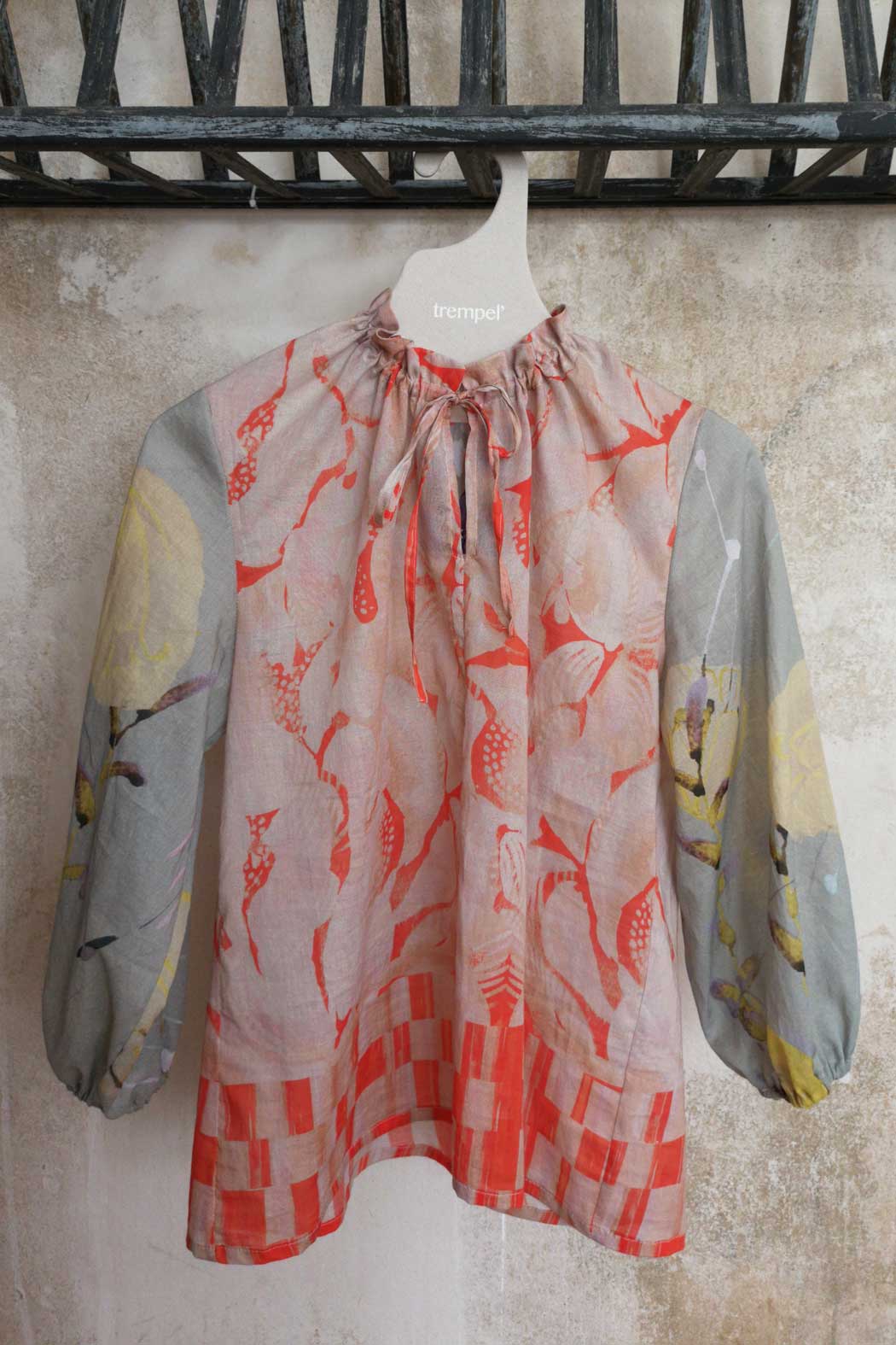 Gauzy Cotton Blouse Printed
