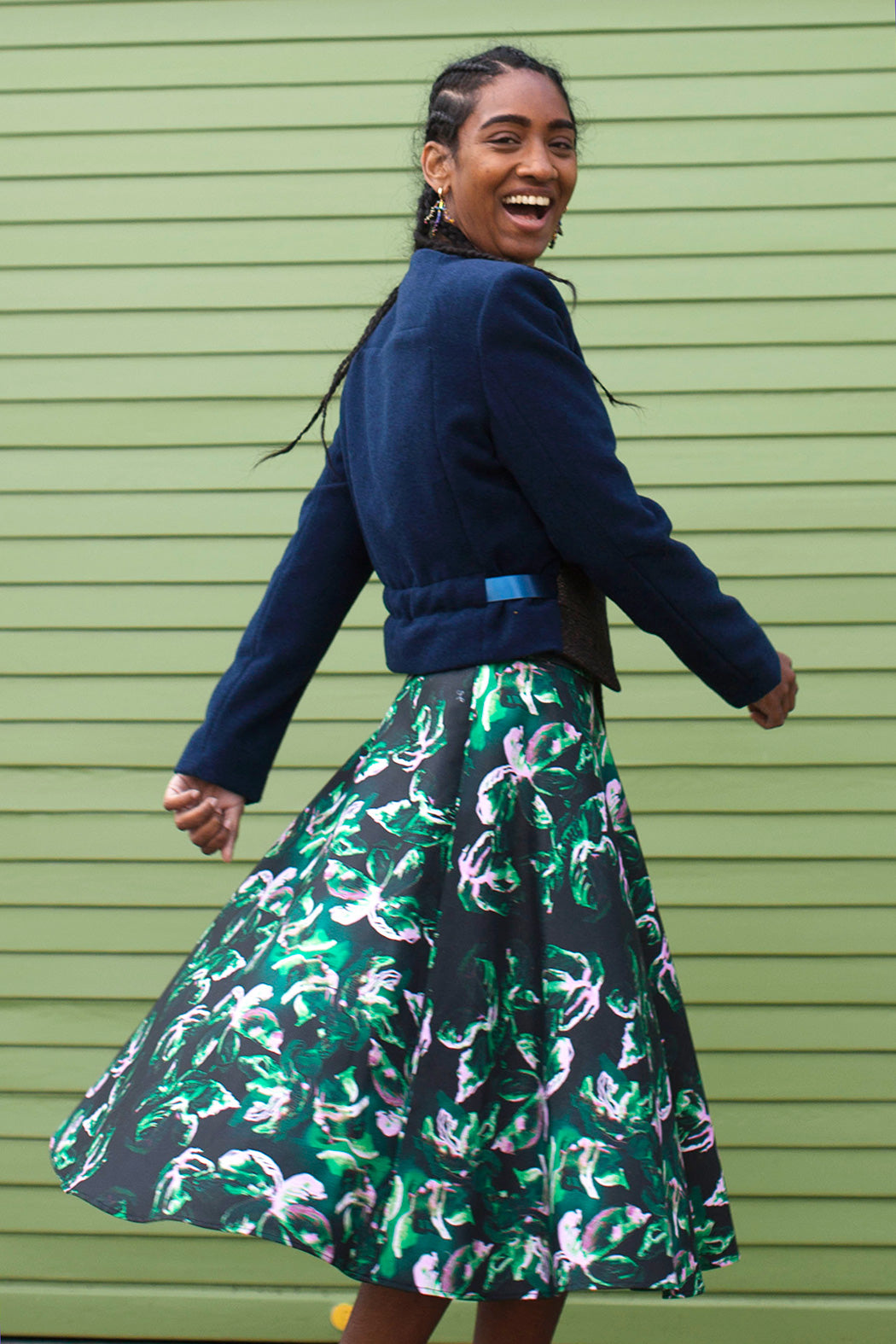 blue wool jacket side