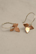 Floral Earrings Copper and Silver by Carolina Lutz S
