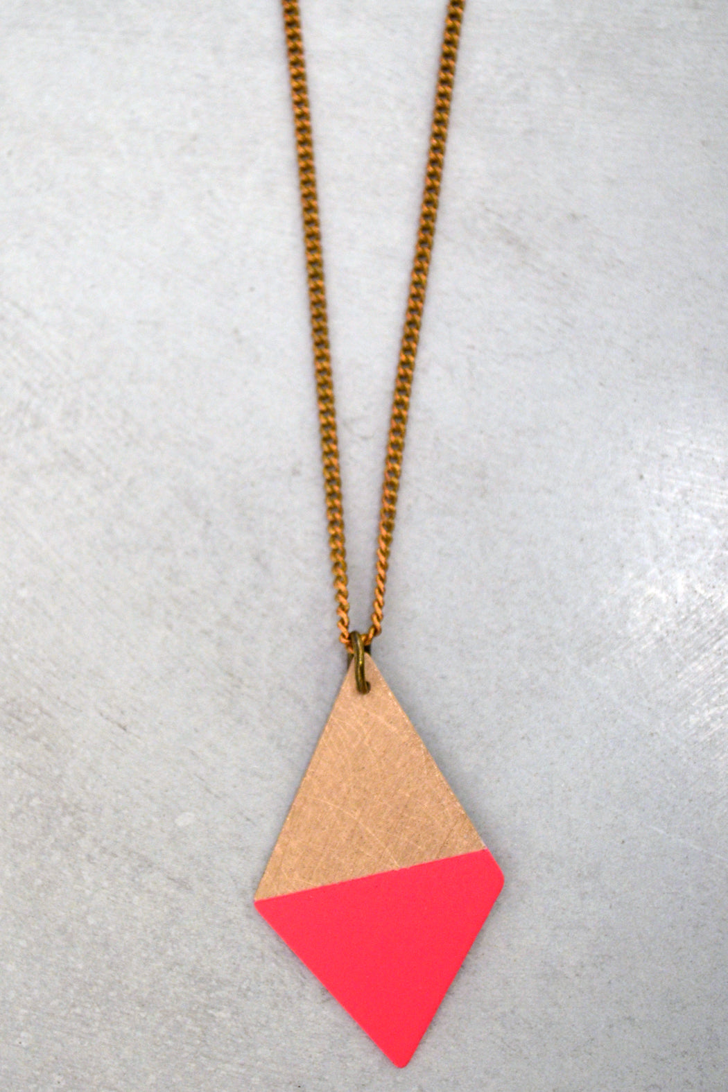 Pink Trapezoid Necklace