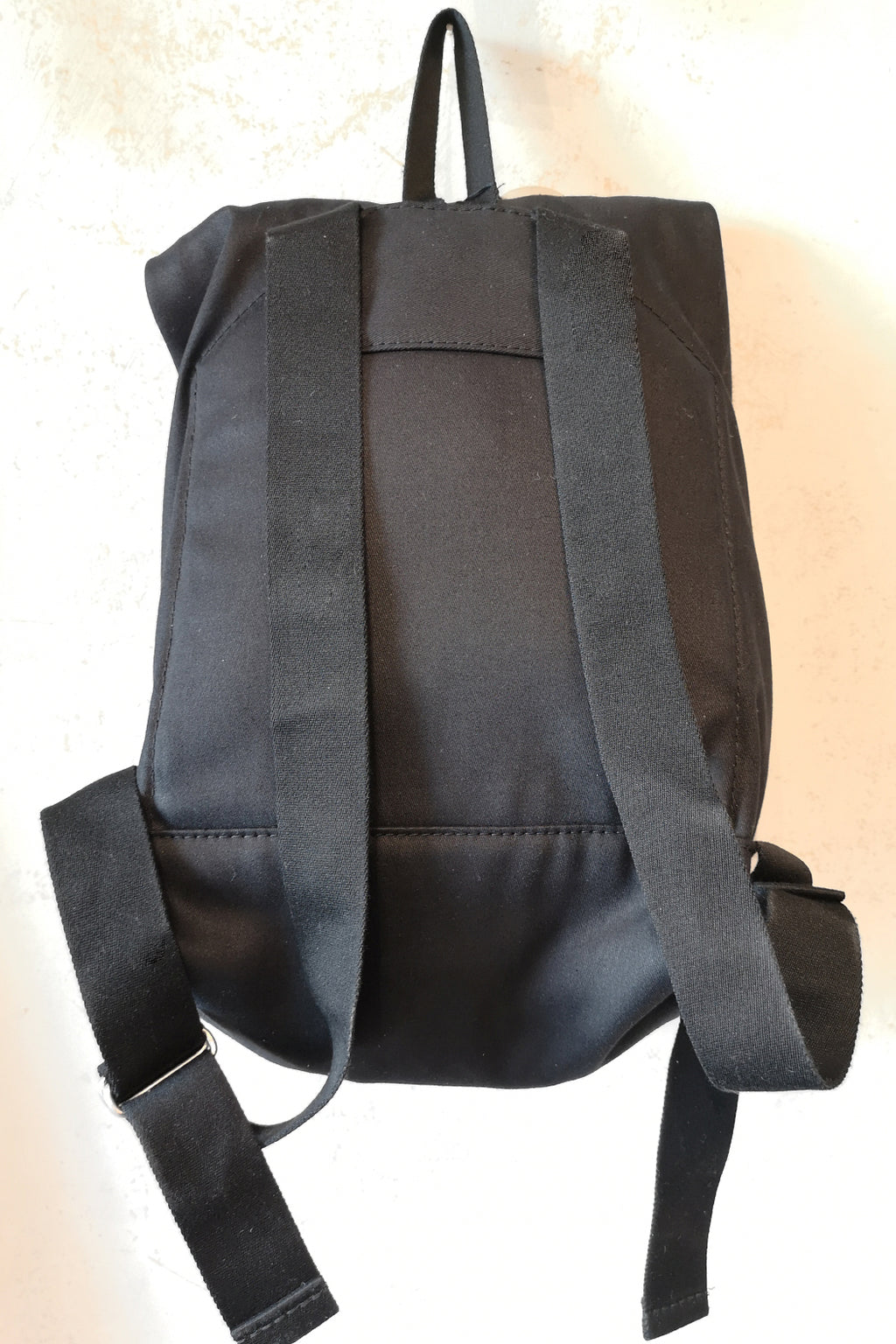 Black Organic Cotton Backpack Catamaran by Hänska