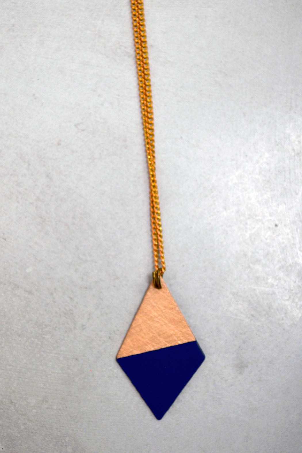Dark Blue Trapezoid Necklace