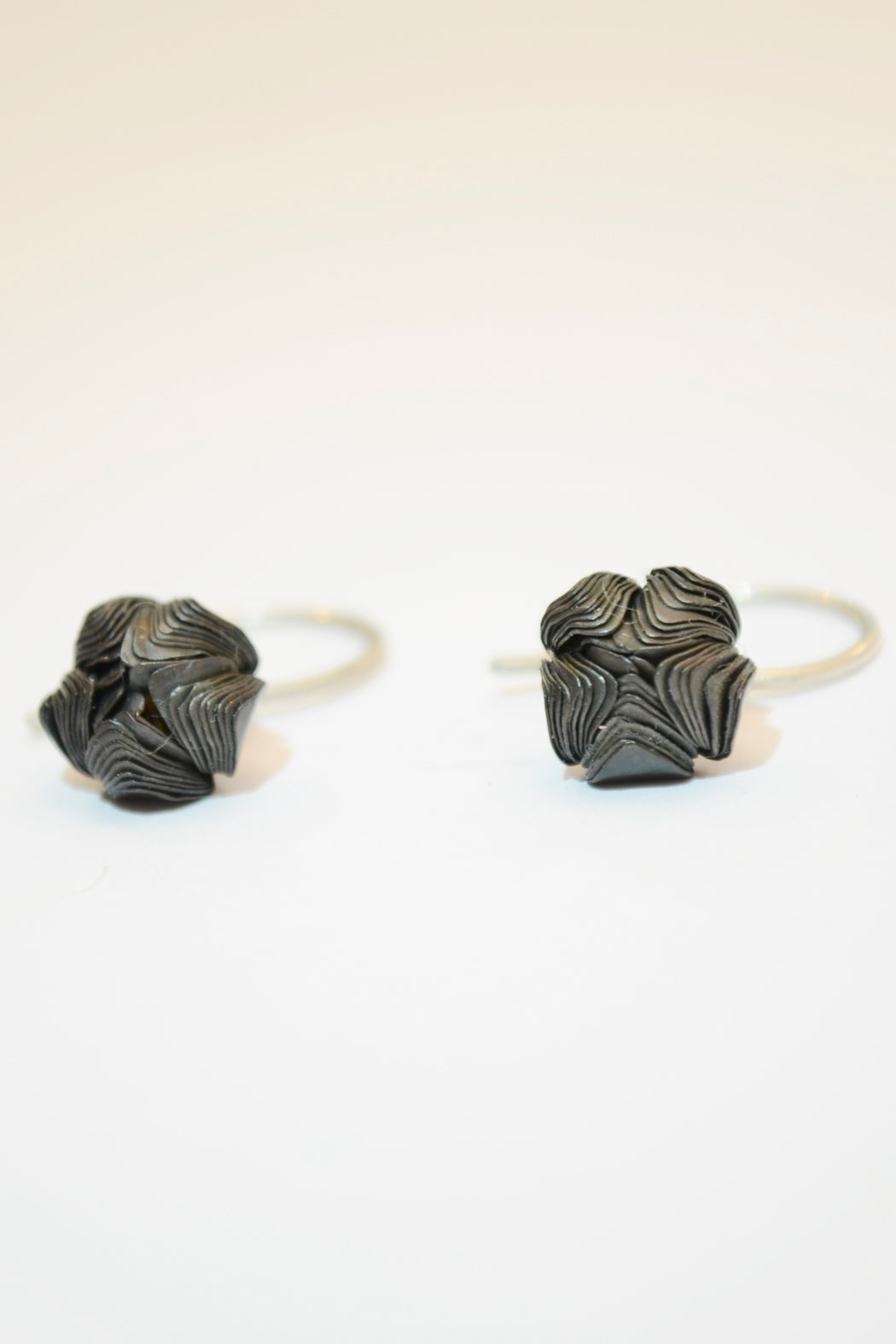 Oxidized Flower Earring
