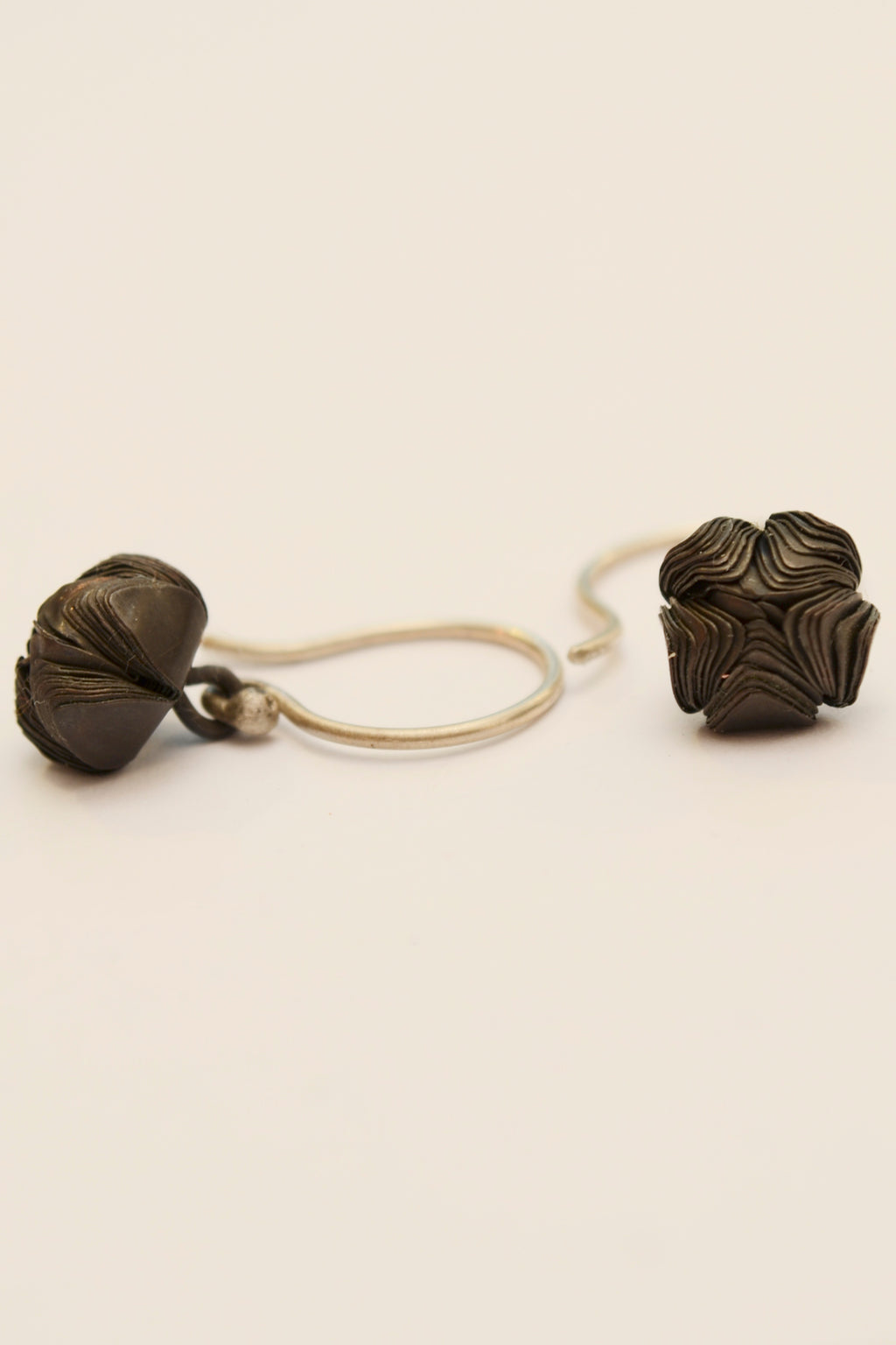 Oxidized Flower Earring
