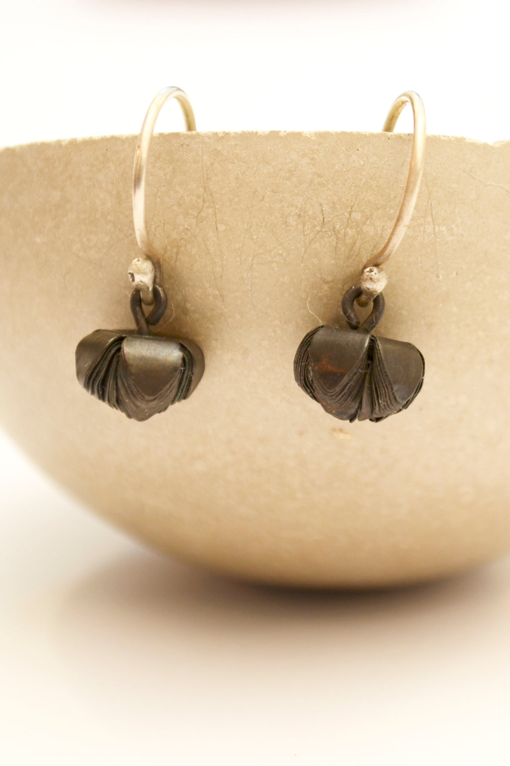 Oxidized Flower Earring