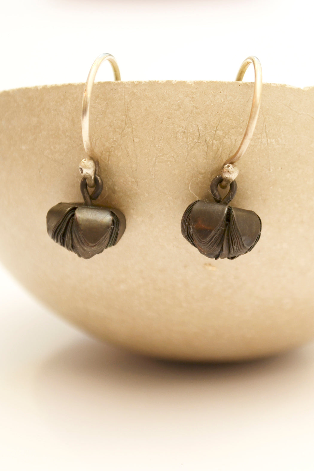 Oxidized Flower Earring
