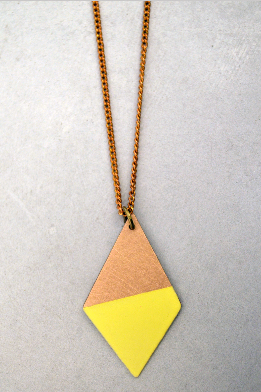 Yellow Trapezoid Necklace