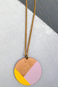 Color Blocking Circle Necklace