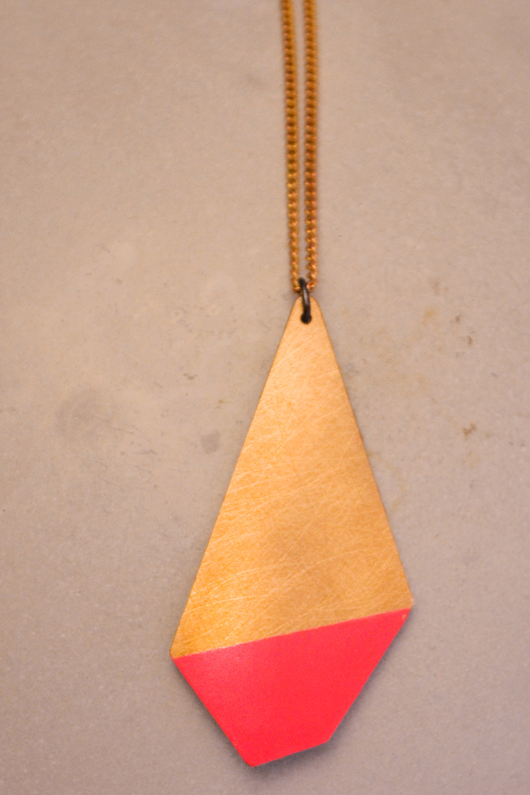 Pink Polygon Necklace
