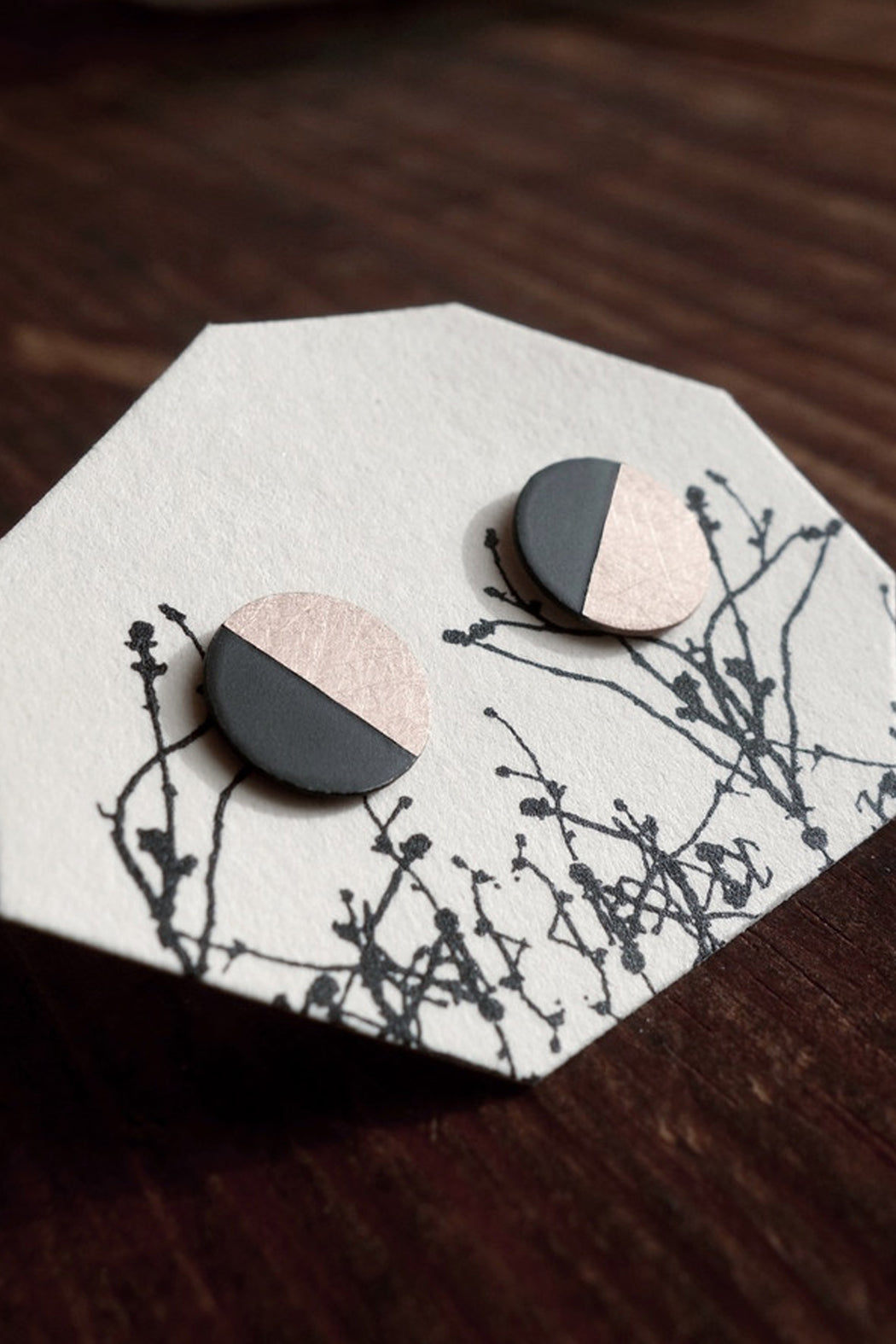 Black Circle Studs
